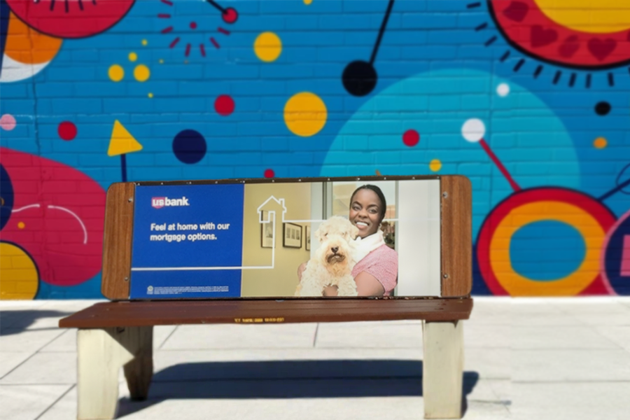 Bus Bench Advertising - US Bank